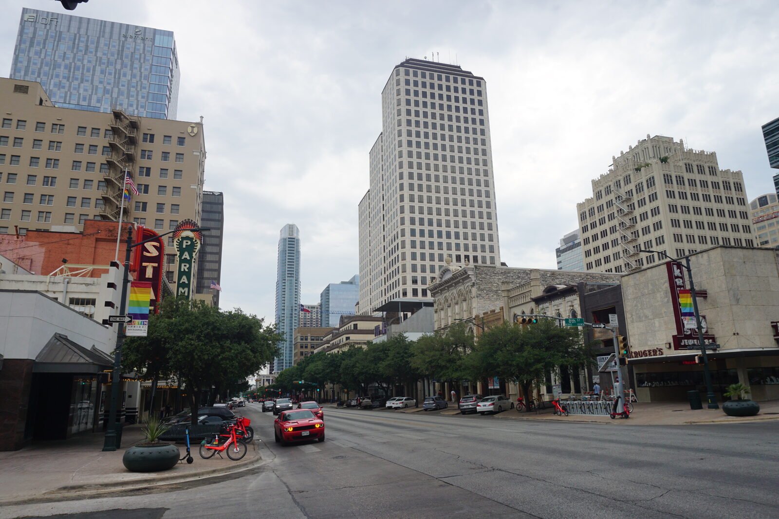 Office towers along Congress Avenue in downtown Austin