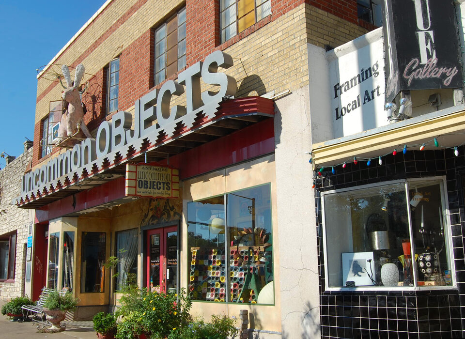 Retail storefronts along South Congress Avenue in Austin